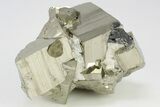 3.8" Shiny, Cubic Pyrite Crystal Cluster - Peru - #202987-1